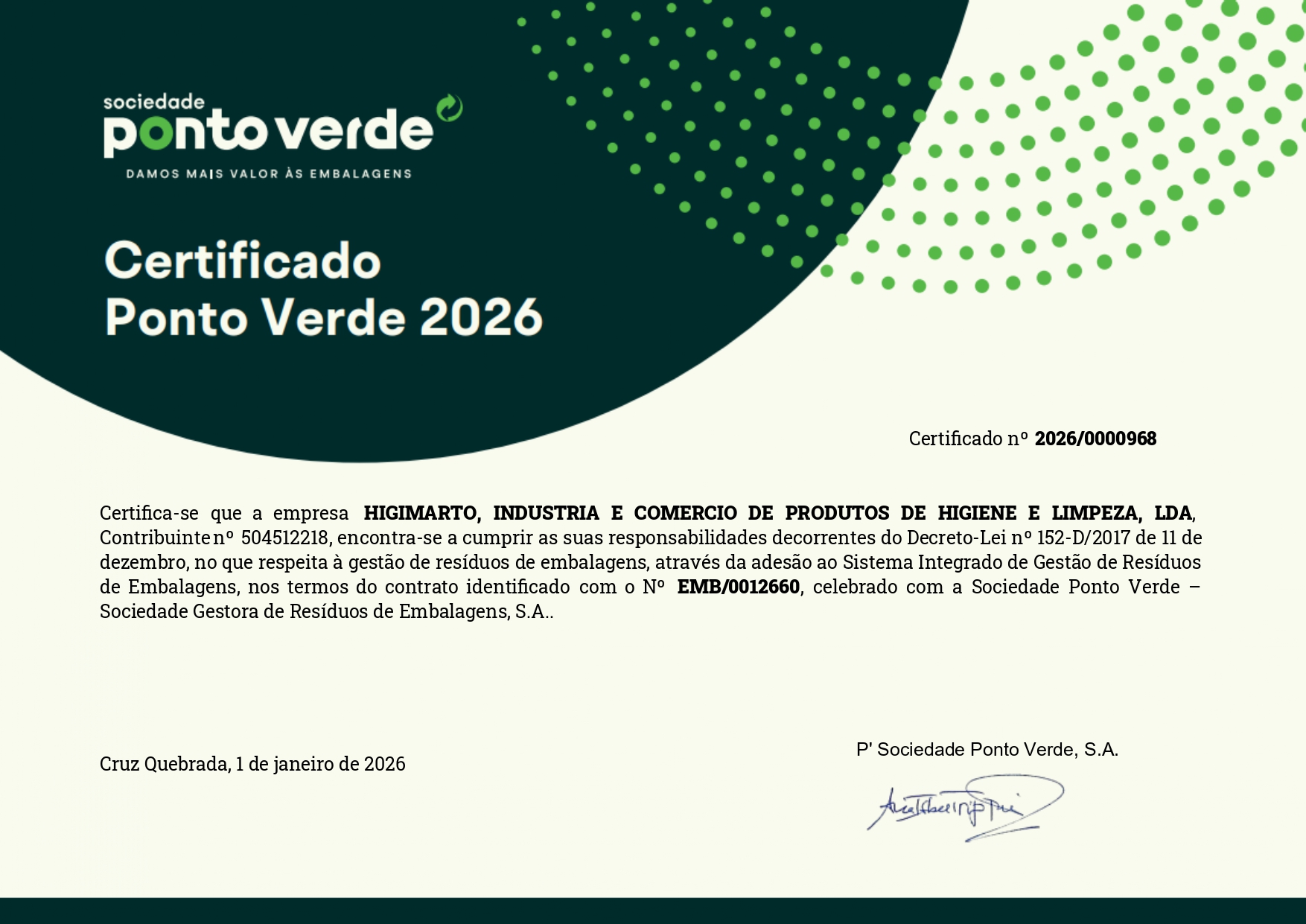 Ponto Verde 2026